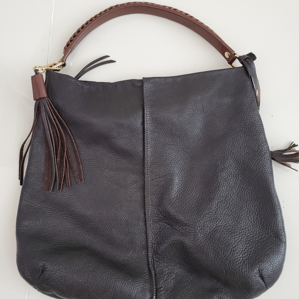 Large brown hobo bag